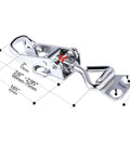 2 Pack 316 Stainless Steel Toggle Latch Clamp For Marine Cabinets And Boxes, Heavy Duty Lever Handle Locking Hasps, close-up view