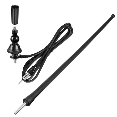 16 Inch Rubber Duck Flexible Mast Boat Radio Antenna For FM AM Stereo, Works Great On Boat Car RV Motorhome ATV UTV Tractor