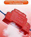 Heavy Duty Automatic Aerosol Fire Extinguisher For Electrical Panels With Din Rail Mount and Five Second Rapid Suppression. Red device.
