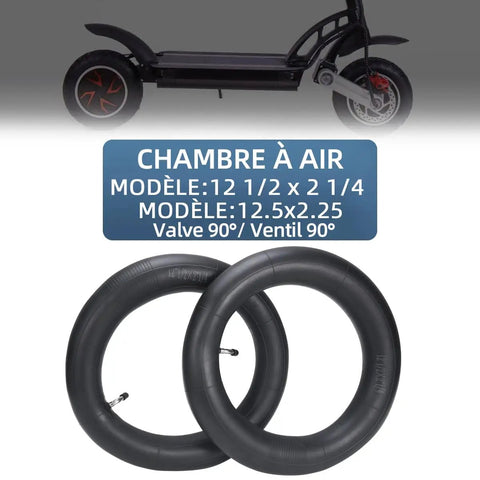 Two Pack Beefed Up Inner Tubes For Electric Scooters And Mini Bikes Fits 12.5x2.25 And 12x2.125 Tires with 90° valve