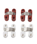 Hidden Hinges 4 Pack 33x11mm White Plastic Invisible Barrel Cross Hinge For Doors Windows Cabinets And Furniture