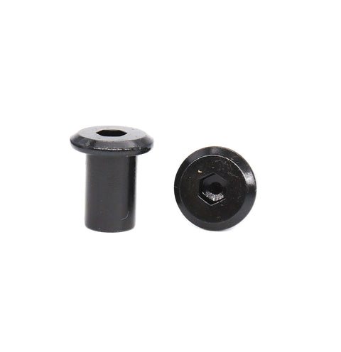 Black M8 Countersunk Socket Cap Bolts And Cap Nuts 50 Piece Assortment Kit For Furniture Connectors close-up view.