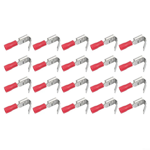 Heat Shrink Piggyback Spade Connectors Quick Disconnect Crimp Terminals Waterproof Electrical Kit For 22 To 10 AWG Splitting Wire Without Cutting red pack
