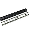 Premium 10 Pair Full Extension Side Mount Drawer Slides Black Ball Bearing Cold Rolled Steel Hardware For Home Cabinets shown from above.