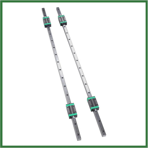 Two Pack 1000Mm Linear Guide Rails With SFU1605 1000Mm Ball Screw Kit For CNC Routers Comes With BF12 BK12 End Supports, top view