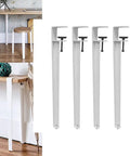 Four Piece Heavy Duty Adjustable Metal Table Legs With Telescoping Clamp For No Fuss Desk Build Supports Two Hundred Pounds on display.