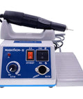 Multipurpose Micro Motor With Foot Pedal Control System featuring dial controls for jewelry making, ceramics, and wood carving.