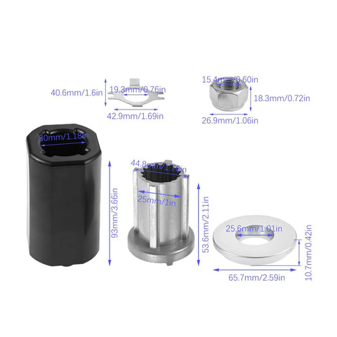 Flo-Torq II Marine Hub Kit Replacement For Mercury Outboard 70-300 HP And Mercruiser Alpha Alpha One Bravo One 15 Spline Design Beefed-Up Plug-and-Play Hub System For Marine Drives And Bigfoot Command Thrust