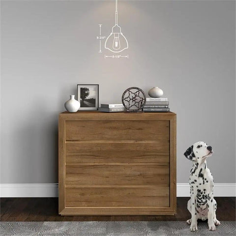 Illustration of 8.12-Inch Wide Pendant Light With Brass Seeded Glass Shade Schoolhouse Bell Style Dimmable E26 Fixture