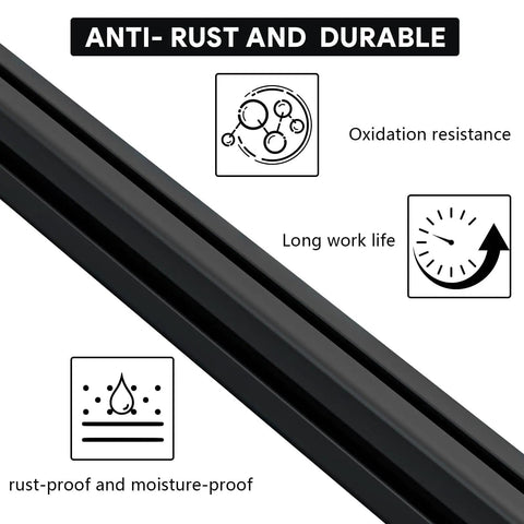 Black T Slot 4040 Aluminum Extrusion Kit 10 Pieces Each 39.4 Inches Long Heavy Duty Anodized Aluminum Profile anti-rust features
