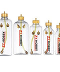 Five 360ml RC Gas Fuel Tank For RC Airplanes Transparent Plastic Fuel Bottles With Metal Cap Inlet Outlet Lightweight