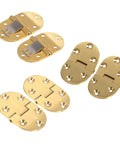 Two Pack Brass Butlers Tray Hinges With Round Corners And Screws Built Tough For Furniture Upgrades Easy Install