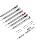 Six Piece Micro Precision Screwdriver Set With Extra Blades For Watch And Eyeglasses Repair Jewelry And Electronics 0.8mm To 1.6mm Mini Screwdrivers