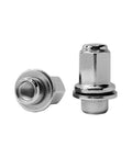 Close-up of 4 Piece M12x1.5 Beefy Chrome Wheel Lug Nut And Stud Set For Toyota Cars Like Corolla Camry Celica 4Runner RAV4 Prius Sienna Yaris GX460 ES300 SC400 And More 9094202049