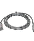 Summit Hydraulics hydraulic diverter valve control cable, 13 GPM, coiled gray cable with clear end housing and gray plug