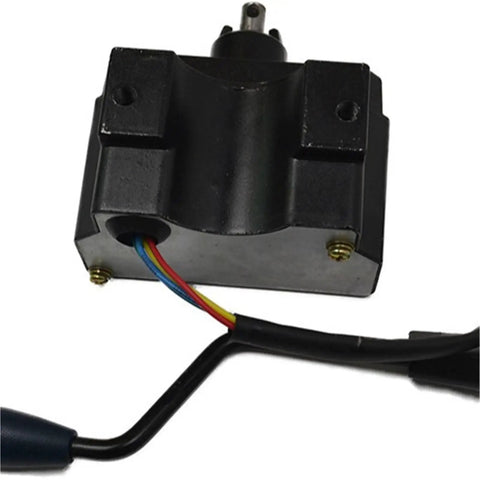 Super Cool 54000-89322 Model Forklift Gear Switch Part, compact black unit with wiring, ideal for heavy duty electric lift trucks.
