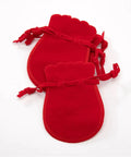 Gift Ready Velvet Jewelry Pouch Set With Drawstrings, 60 Pack Small Bags in red velvet with cotton lining