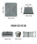Dimensions of Backpack Camera Gear Organizer Insert With Flexible Modular Panels And Magnetic Flap, Foldable Hook Panel