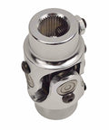 Three Quarter Inch 36 Spline to Three Quarter Inch Double D Beefy Steering Shaft U Joint Chrome Universal Joint Coupling