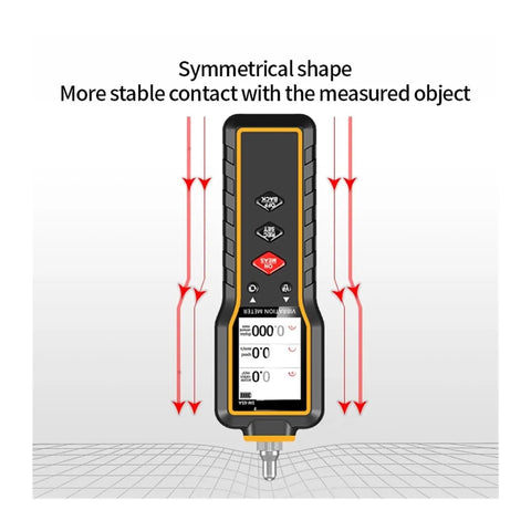 Handheld Vibe Meter For Quick Diagnostics Digital Vibration Measuring Tool With Piezo Sensor SW 65A And SW 63A Compatibility For Machinery Motors And Equipment Maintenance Real Time Readouts, front view