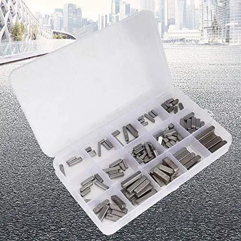 Feather Key Set 140 Pcs Round Ended Square Parallel Keys Kit With 3, 4, 5, 6 Mm Sizes For Power Tools And Machinery Pro Grade