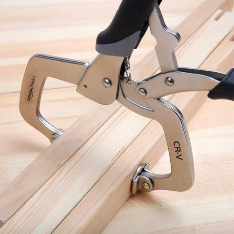 Adjustable Metal Face Clamp For Woodworking And Welding Projects, 11 Inch Jaw With 3 Inch Reach, securing wood pieces