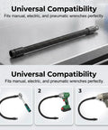 1/2 Inch Flexible Shaft Extension Tool For Tight Spaces, Handy Torque Socket Extender And Portable Hand Drive Kit, 2026 Upgraded Ratchet Spanner Alternative For Automotive Repair In Hard To Reach Areas, 2 Pack shown with compatible tools