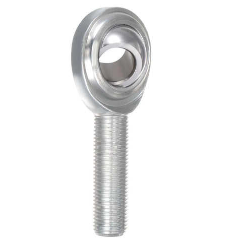 Half Inch Rod End Bearing With 1/2-20 UNF Right Hand Thread, Jam Nut, Cast Iron Body, And Hardened Bearing Steel Ball Joint For Built-To-Last, Long-Lasting Linkage And Smooth, Precise Motion In Machinery And Automotive Applications.