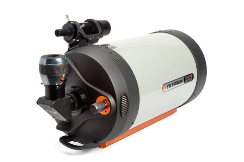 EdgeHD 11 Inch Schmidt Cassegrain Telescope with CGX Equatorial Mount, showing high precision optics and white cylindrical body