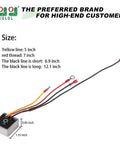 Premium Voltage Regulator Rectifier For Club Car Ds Carryall Gas Golf Carts 1992 Up with outlined size details and wire lengths.