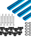Double Cut Universal T Track Set for Workshop Jigs and Router Tables Four 36 Inch Sections with EZ Mount Predrilled Holes