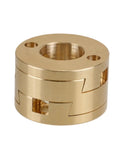 Upgrade Your 3D Printer With This Super Smooth 16mm Oldham Coupling For T8 Z Axis Lead Screw To Curb Printing Swing And Boost Layer Accuracy. gold brass 16mm Oldham coupling for T8 Z axis lead screw