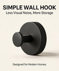 Heavy Duty Bathroom Wall Hook With Adhesive Or Screw Mount Rock Solid Rust Proof Metal Coat Rack for modern home storage.