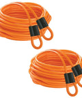 Double Dutch Licorice Speed Jump Ropes Set of 2 Orange 30 Ft Color Coded Lengths Durable Vinyl Ropes for Fast Smooth Rotations