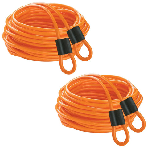 Double Dutch Licorice Speed Jump Ropes Set of 2 Orange 30 Ft Color Coded Lengths Durable Vinyl Ropes for Fast Smooth Rotations