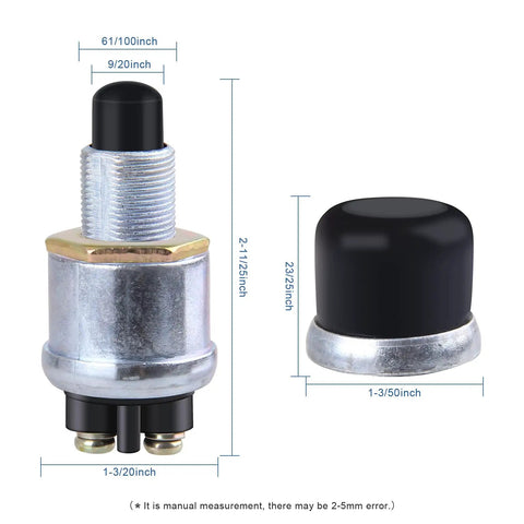 12V Weatherproof Push Button Start Switch With Black Neoprene Cap For Cars Trucks Boats RVs And ATVs momentary engine start