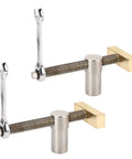 2 Pack Bench Dog Clamps For 20mm Or 7.9 Inch Holes, Stainless Steel Body With Brass Block Construction, Desktop Woodworking Clips