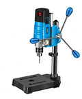 No Fuss Mini Bench Drill Press With A Beastly 1200W Motor And Two Stage Gear Reduction Milling Setup Delivers Six Smooth Speeds Up To 2800 RPM on a sturdy base.