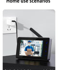 4.3 inch monitor for Wireless Video Doorbell Camera With No Subscriptions And Bluetooth Pairing, Real Time Two Way Intercom, 1080P Video, 120 Degree Field Of View, No App Or Wi Fi Needed, Easy Mount With Adhesive Or Screws, showing delivery person