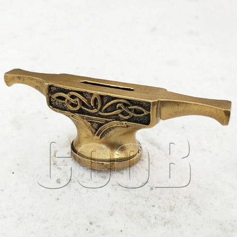 Bronze Finger Guard Bolster For Hunting Knives, Celtic Style Pommel Guard For Custom Knife Making, hand cast design