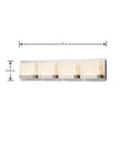Alberson 4 Light Brushed Nickel LED Bath Bar Light Modern Vanity Fixture sleek lines energy efficient illumination