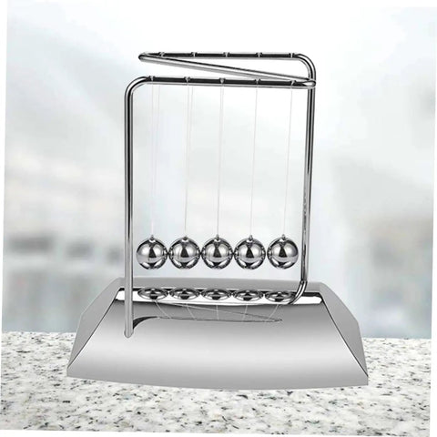 Z Shape Desktop Pendulum Balls Toy for Newtons Cradle Learning Five Ball Physics Experiment Kit on desk
