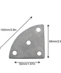 Six Piece Triangle Iron Plates Set For Furniture Connection Beefy Heavy Duty Brackets, 100mm x 68mm x 50mm dimensions