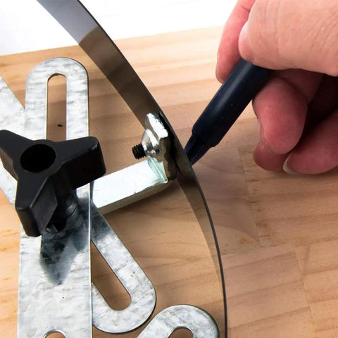 37 Inch Flexible Curve Template For Woodworking, Adjustable Segments That Lock Independently, tool marking on wood surface