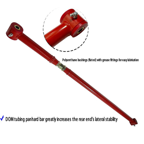 Adjustable Panhard Bar Track Rod For 2005 2014 Ford Mustang 2 Door Red High Strength Carbon Steel With Poly Bushing And Thermofuse For Maintenance Free Track Arm Upgrade, red adjustable rear suspension link