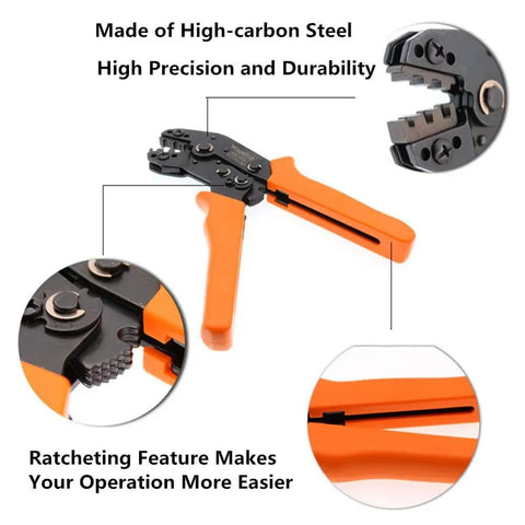All In One 2.54mm Connector Crimping Tool Kit With 40 Pin Ribbon Cable And 1M Jumper Wires Includes Crimp Pins Terminals
