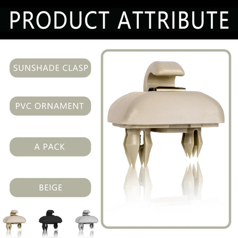 Beefed Up Interior Sun Visor Hook Clip And Makeup Mirror Fixing Bracket For Audi A1 A3 A4 A5 Q3 Q5 2013 To 2016 beige