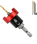 Carbide Tipped 82 Degree Countersink Drill Bit Set With Pro Grade Low Friction Depth Stop And Adjustable Ball Bearing Stop, 3/8 Inch Diameter.