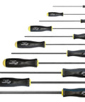 11-Piece Balldriver Screwdriver Set With Long Length Handles ProGuard Finish Beefy Heavy-Duty Build For Pros And Diy Fastening Made Easy Sizes 5/64 To 3/8 Inch