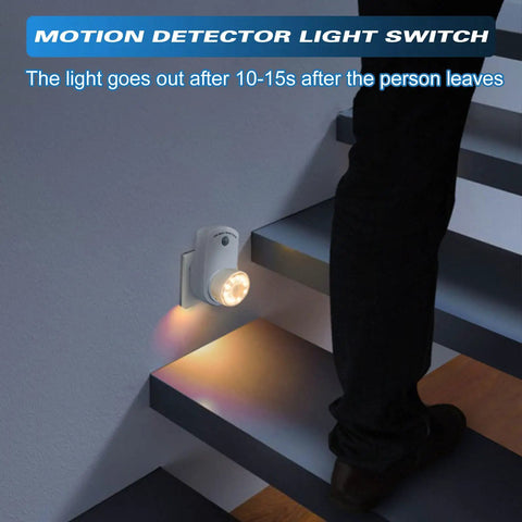Motion Sensor Plug In Sockets Indoor Light Control Switch 120 Degree Detection 20ft Range Motion Activated Detector Plug Outlet For Corridor Garage Patio Room Aisle CE Listed Kid Safe Flame Retardant